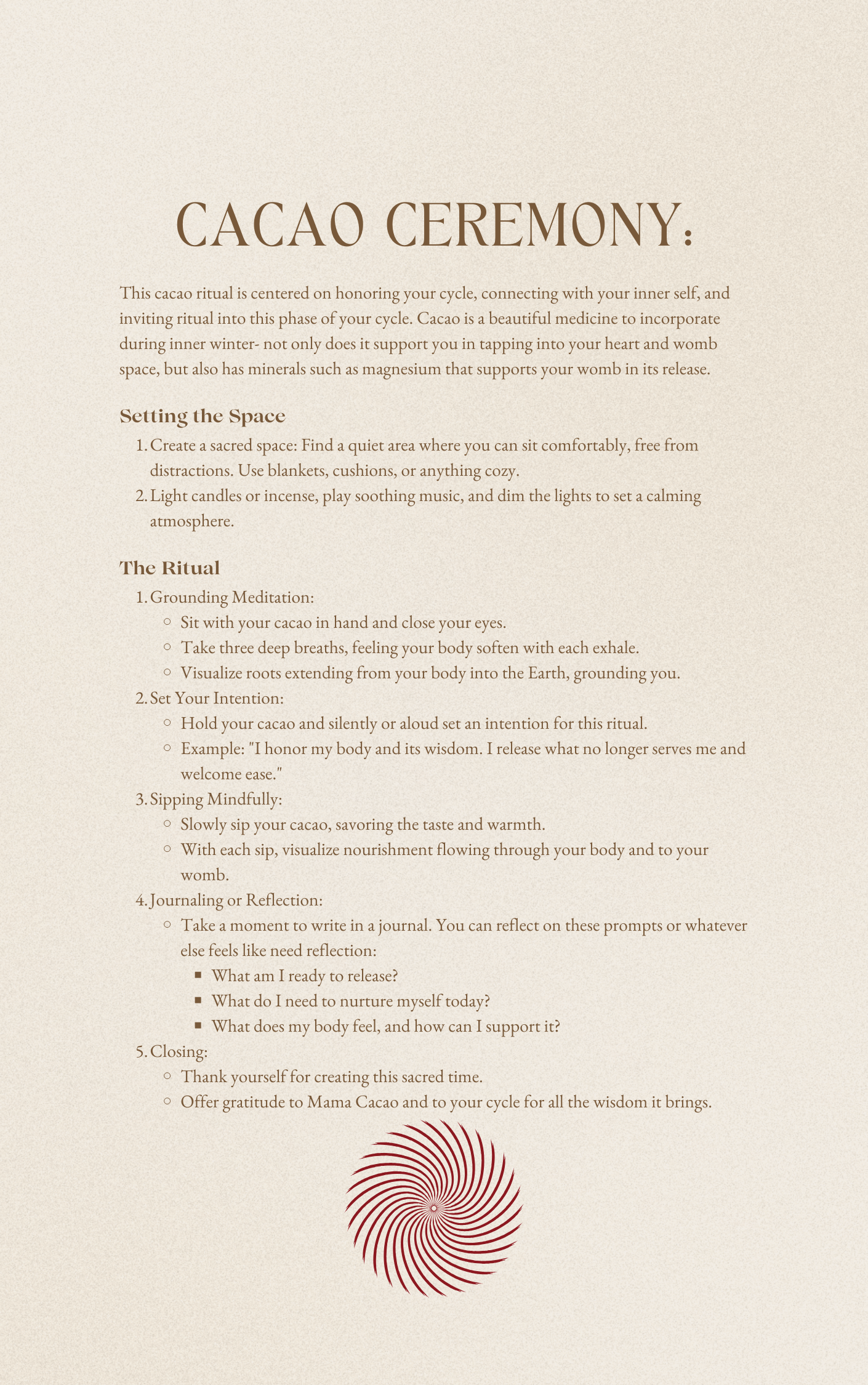 Bleed Ritual Guide
