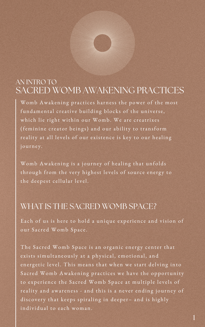 Intro to Sacred Womb Awakening Ebook